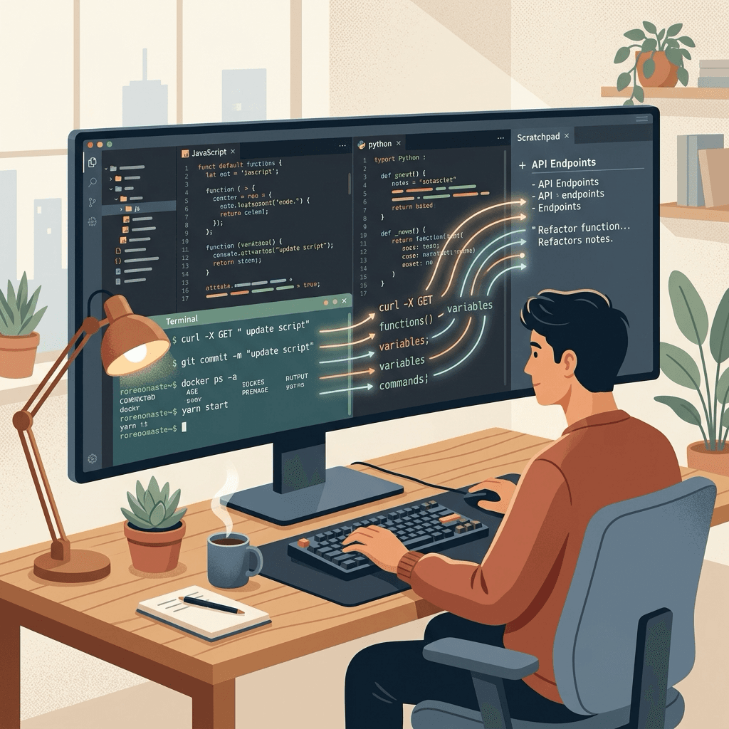 How Developers Use Code Blocks as an Offline CLI Cheat Sheet & Buffer