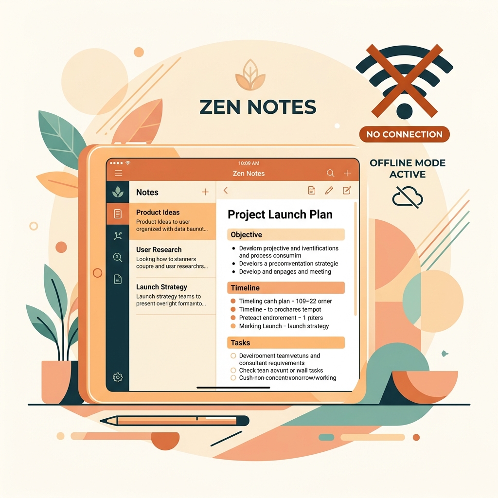 A note app that works without internet