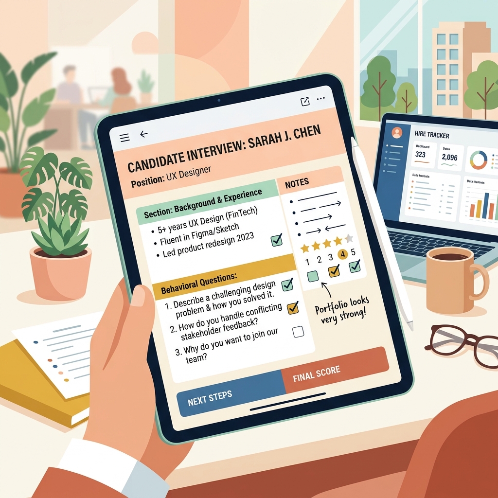 The Distraction-Free Scratchpad for Interviews & Hiring